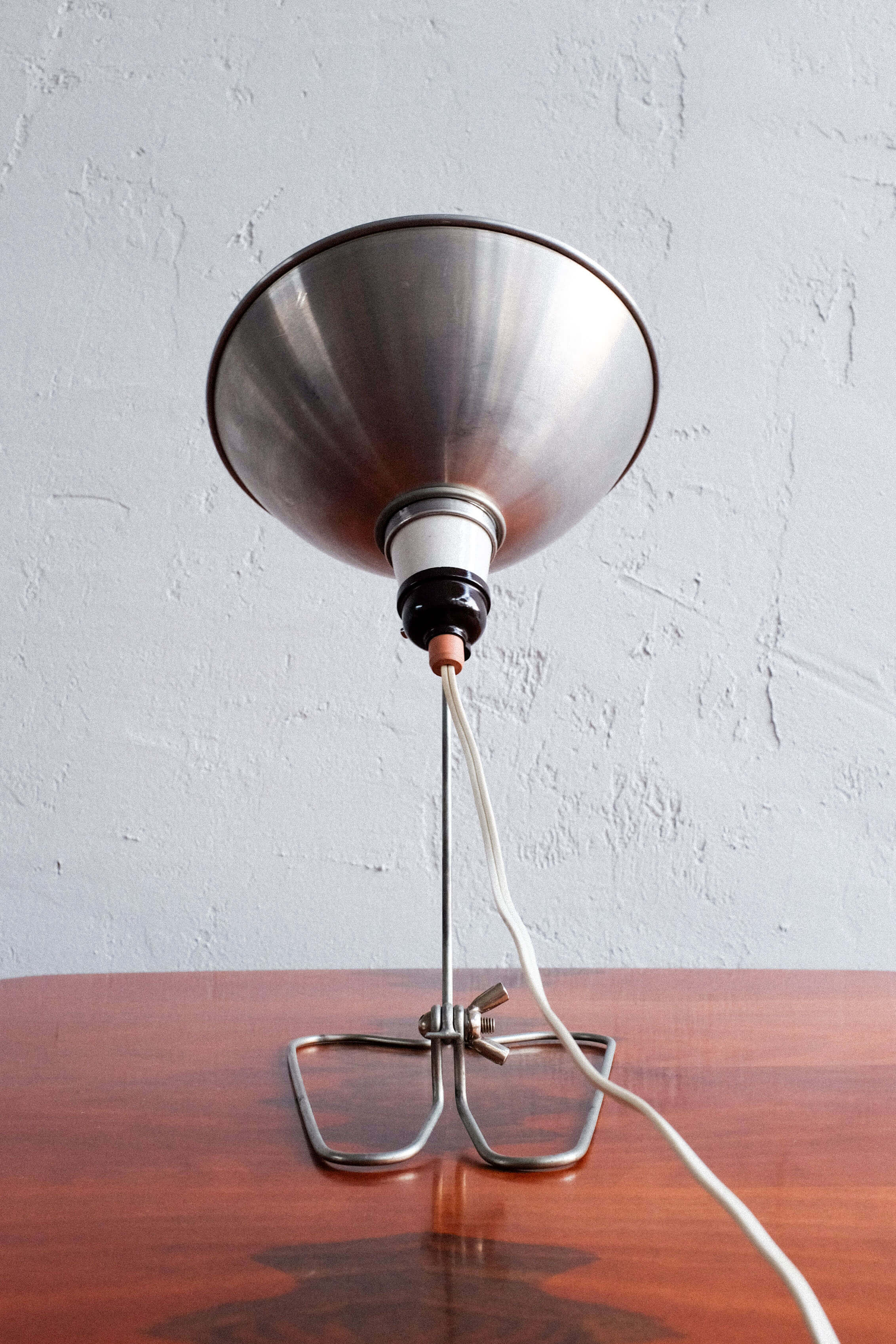 Industrial czechoslovak metal table lamp, 1960s