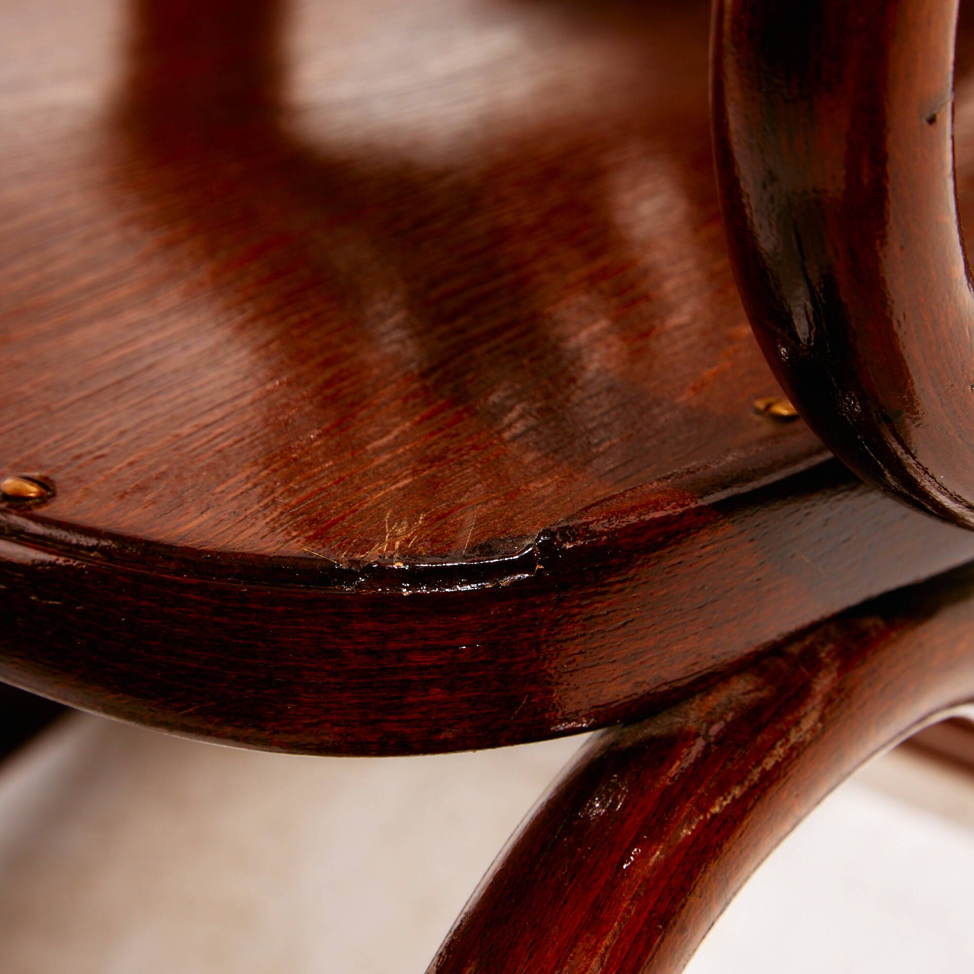 MK8961 Restored beech rocking chair by Gustav Siegel for Jacob & Josef Kohn