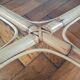 Table d'appoint vintage en rotin et bambou