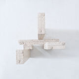 Rare architectural travertine table by Willy Ballez