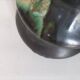 Thulin vase Belgium flamed green black enamel