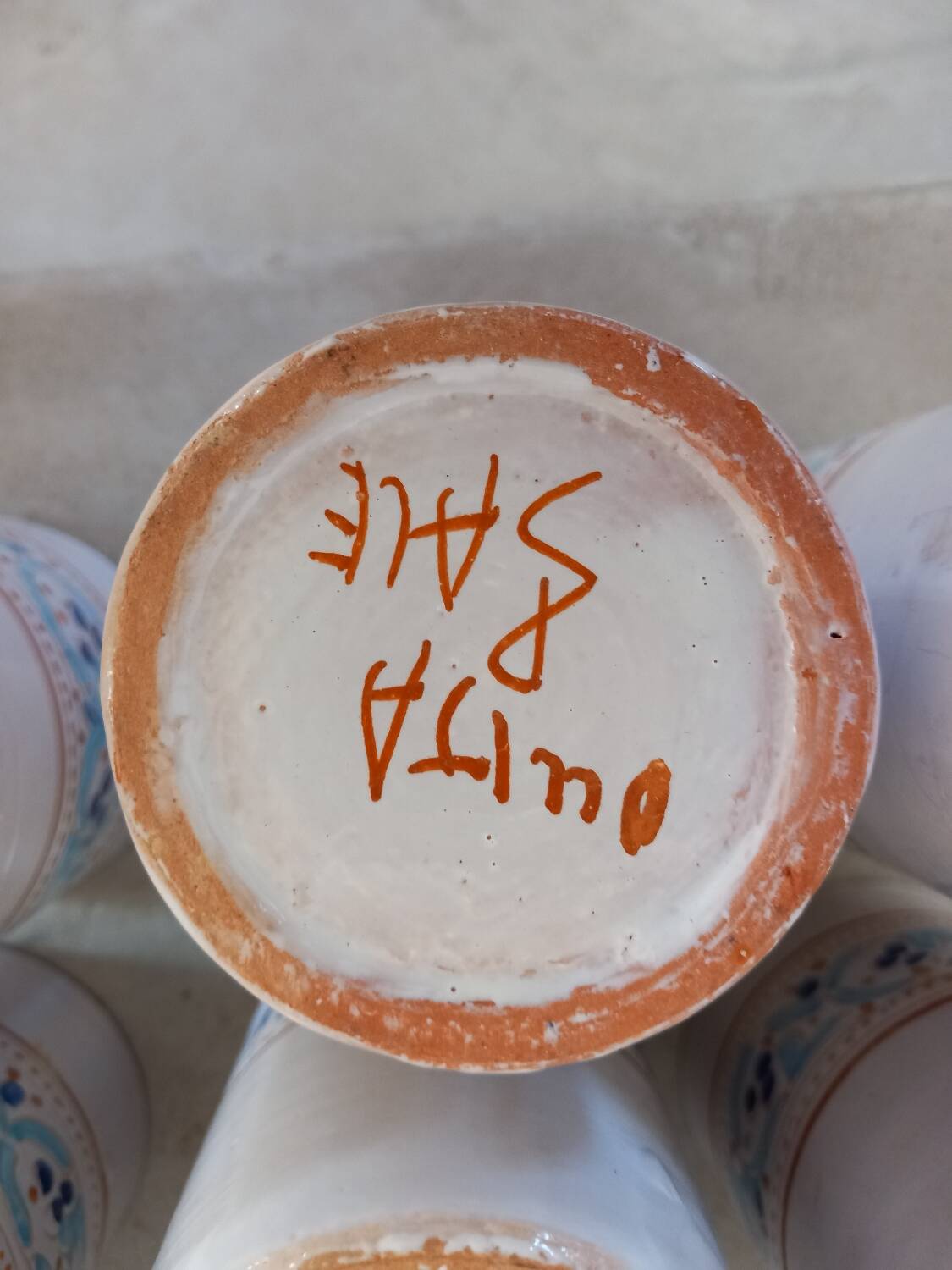 Set of 6 mugs from "Oulja Sale" Morocco