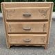 Petite commode art déco rénovée en chêne brut 1950