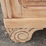 Armoire art déco 3 portes noyer bois brut