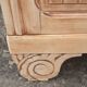 Art deco wardrobe 3 doors walnut raw wood