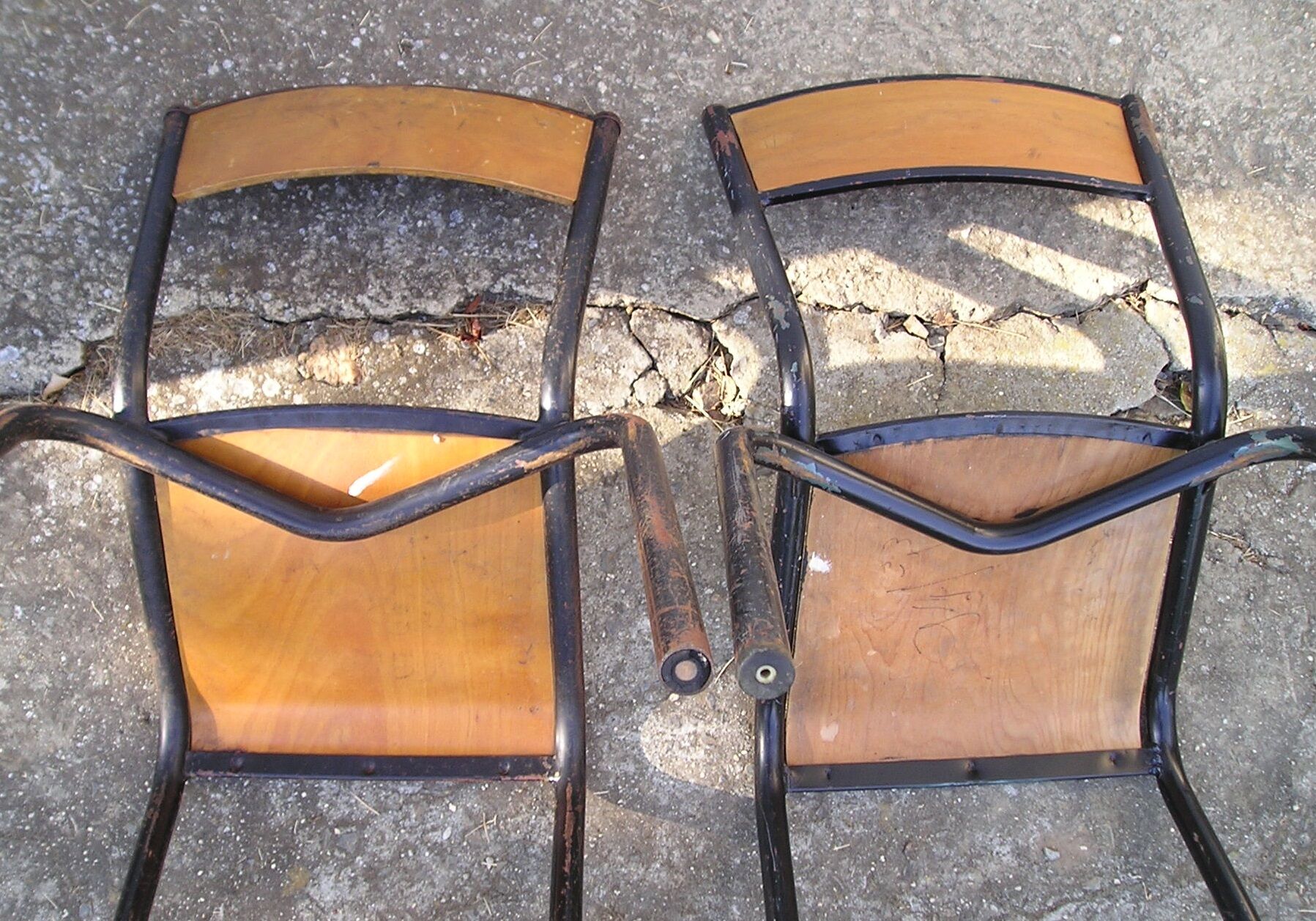 Pair of Mullca school chairs