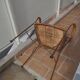 Fauteuil osier et fer forgé