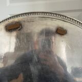 Vintage Silver Metal Tray Floral Rococo Pattern 55x40cm 1970