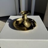 Antique gold hand candlestick H8 D14