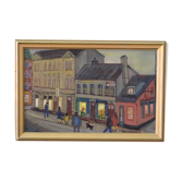 Peinture à l’huile moderne suédoise, Åke Waldemar Larsson, huile sur panneau, 1980