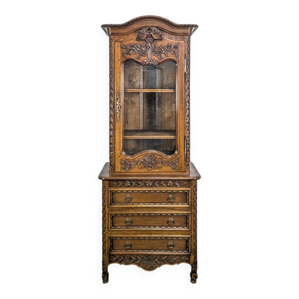 Commode Vitrine normande en chêne