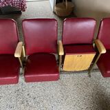 Old cinema armchair bench