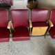 Old cinema armchair bench