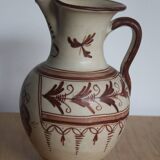 Spanish ceramic jug signed and numbered