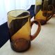 Amber glass cider or orangeade set for 6 people