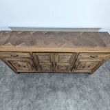 Enfilade en chêne massif sclupté DLG Dudouyt