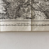 Old map of the surroundings of Paris