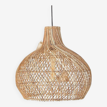 Suspension en rotin, lumière en osier naturel de 46cm, plafonnier, suspension Boho