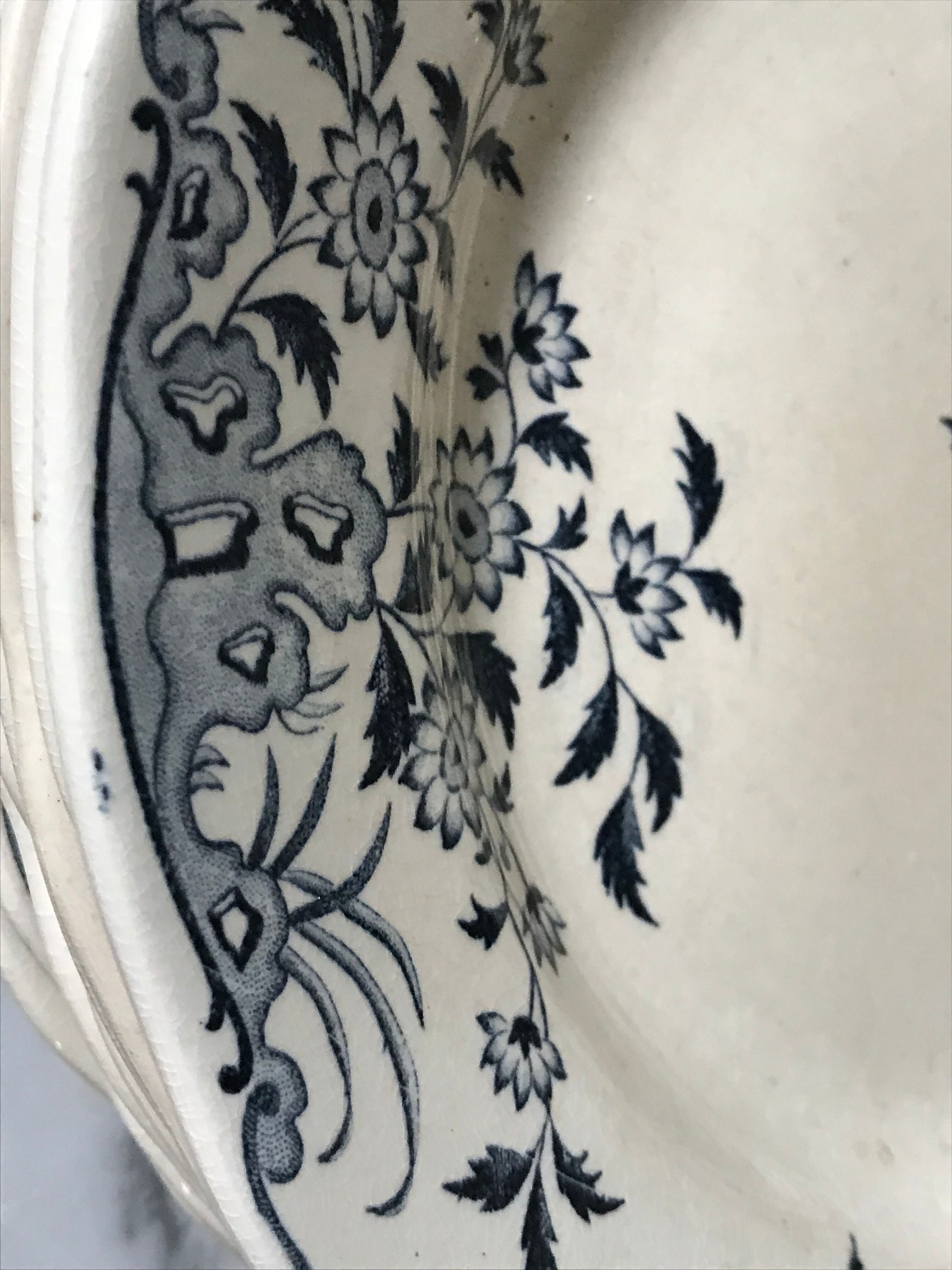 Série de 9 assiettes plates Sarreguemines & Digoin