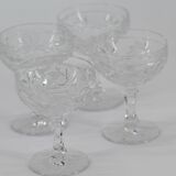 Set of 4 glass glasses