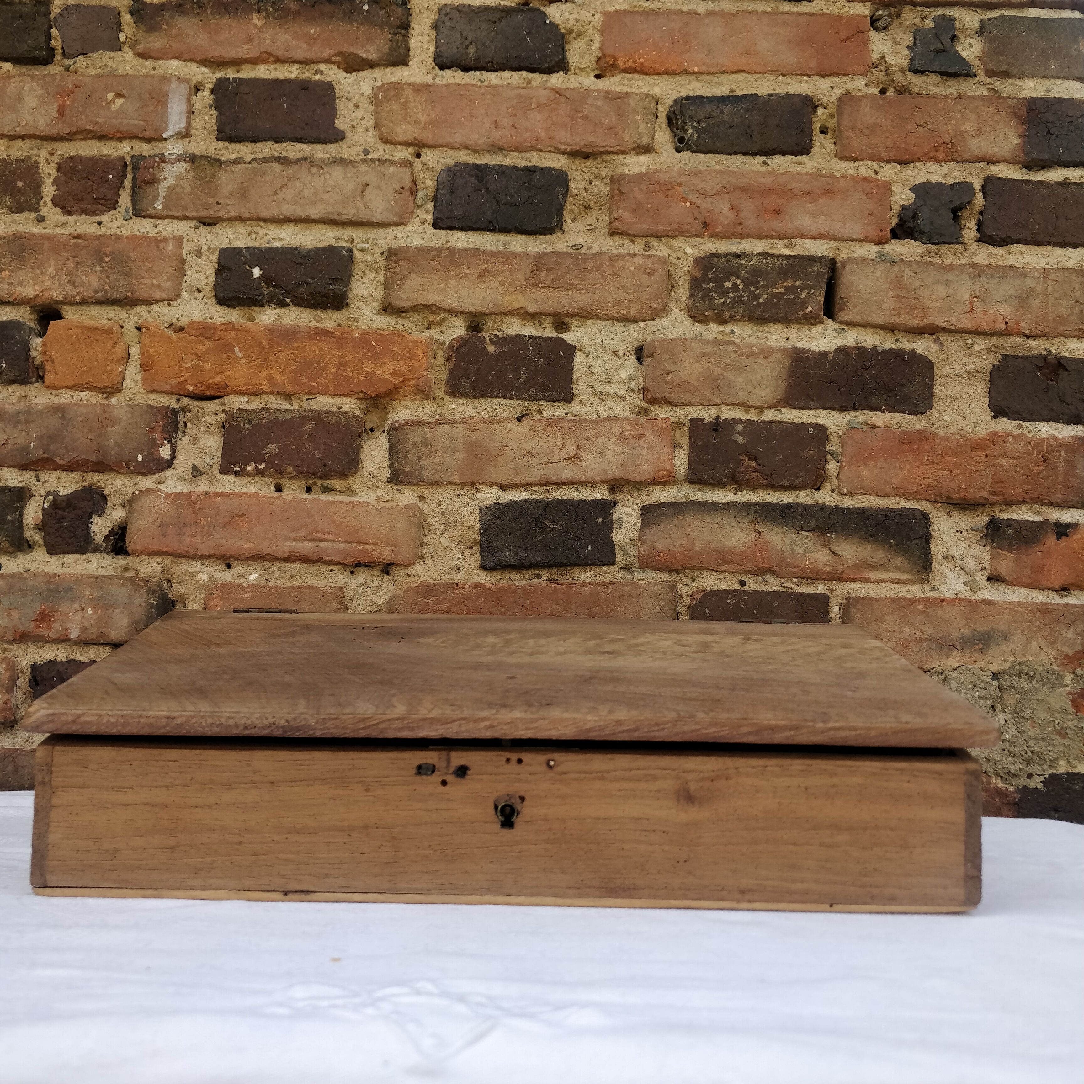 Sandblasted wood chest