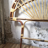 Vintage rattan headboard 1 place