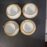 Limoges porcelain cups and cups ulim art creation p.dessagne