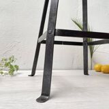 Biénaise fixed industrial workshop stool, circa 1940