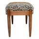 Vintage leopard velvet stool, Edmund Homa, Europe, 1960s