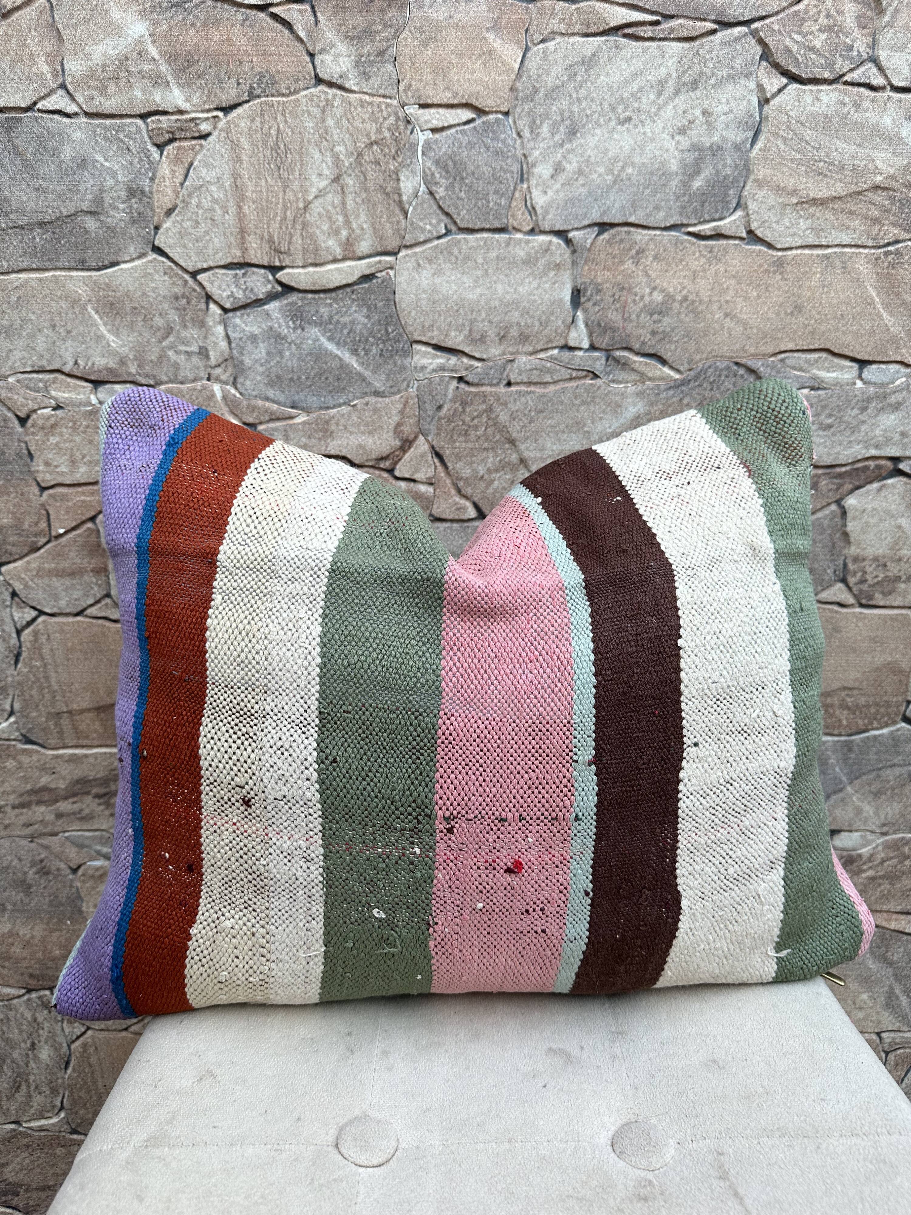 Vintage Moroccan Berber wool cushion cover