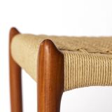 Rare Niels Otto Møller Ottoman Model 78a – Danish Teak & Danish Cord, 1960s