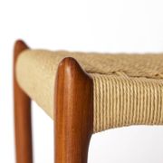 Rare Niels Otto Møller Ottoman Model 78a – Danish Teak & Danish Cord, 1960s