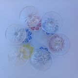 6 Arlequin VMC Reims aperitif or liqueur glasses