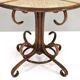 Bistro dining table in bentwood and cane from Alvar Aalto by Thonet