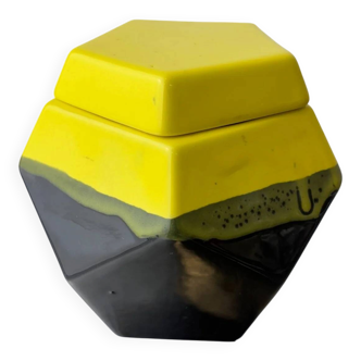 German 1970s geometric cigarette box in ceramic