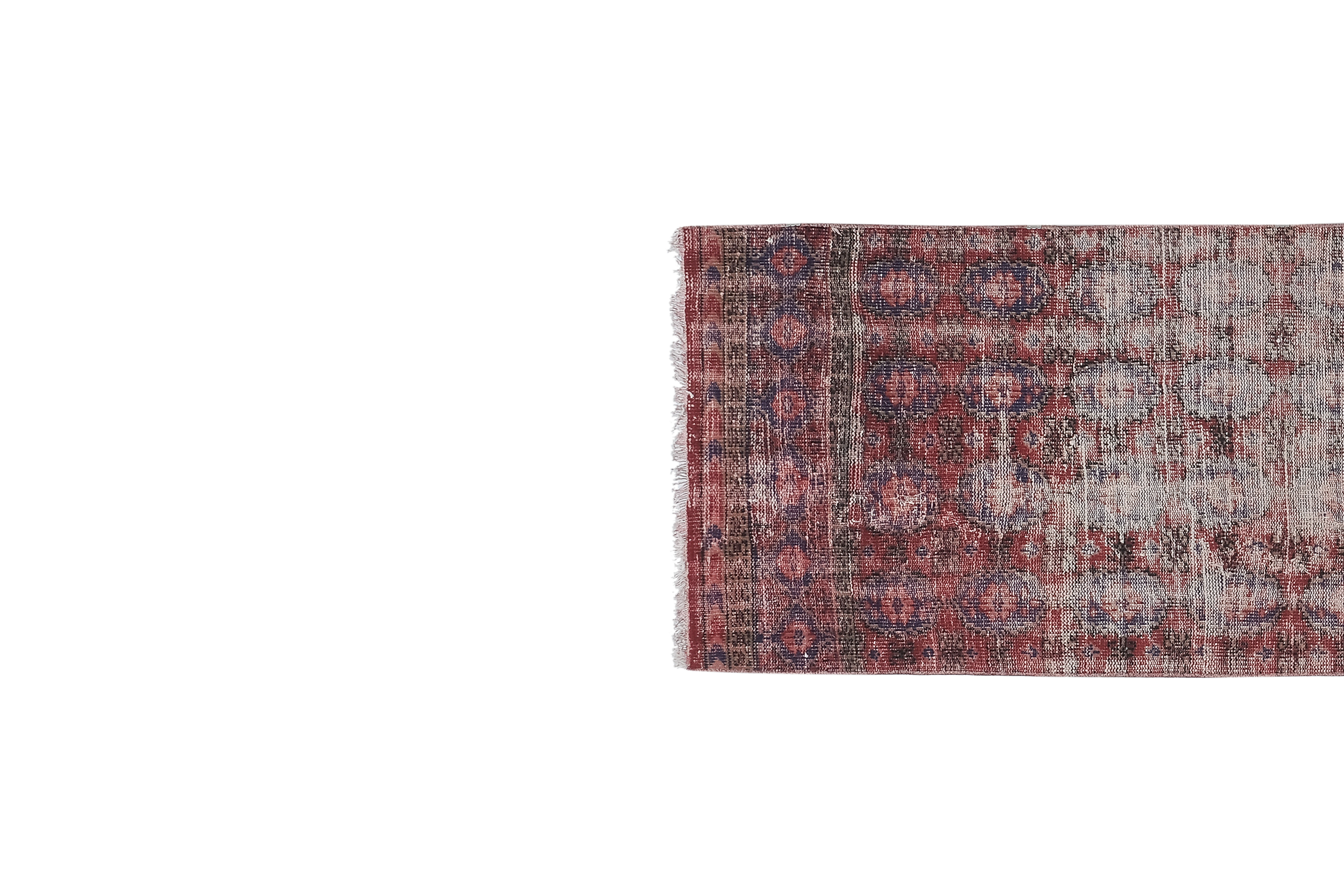 Vintage Turkish rug from Oushak, hand-woven 80x327 cm
