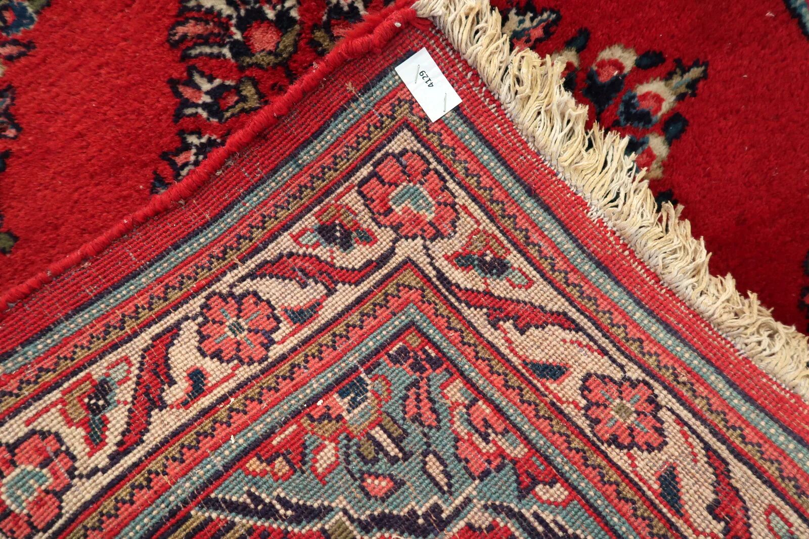 Rare square vintage 1970s Persian Hamadan rug 83cm x 89cm - 1C1250