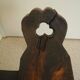 vintage tripod chair brutalist wood decor 50s brutalist