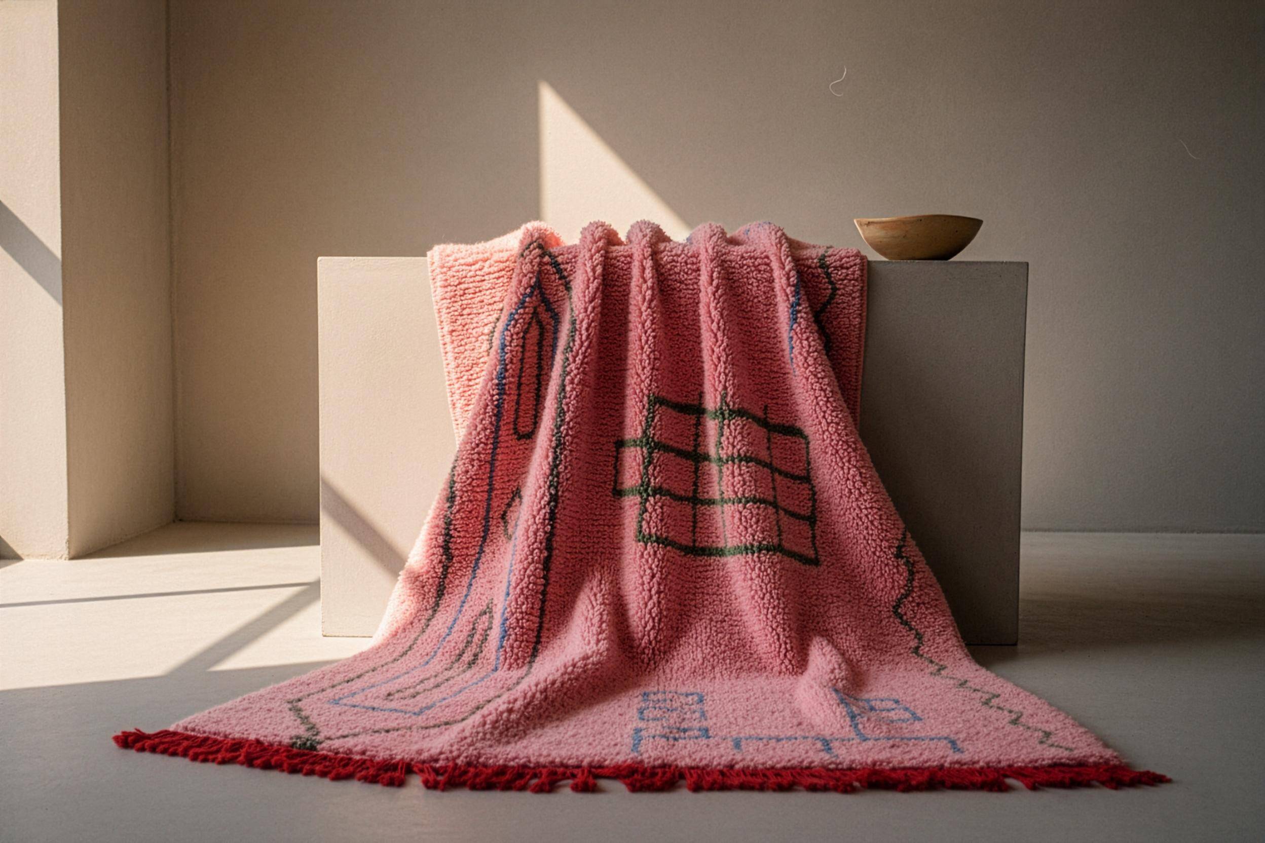 Handmade Moroccan rug high quality 3x2 m