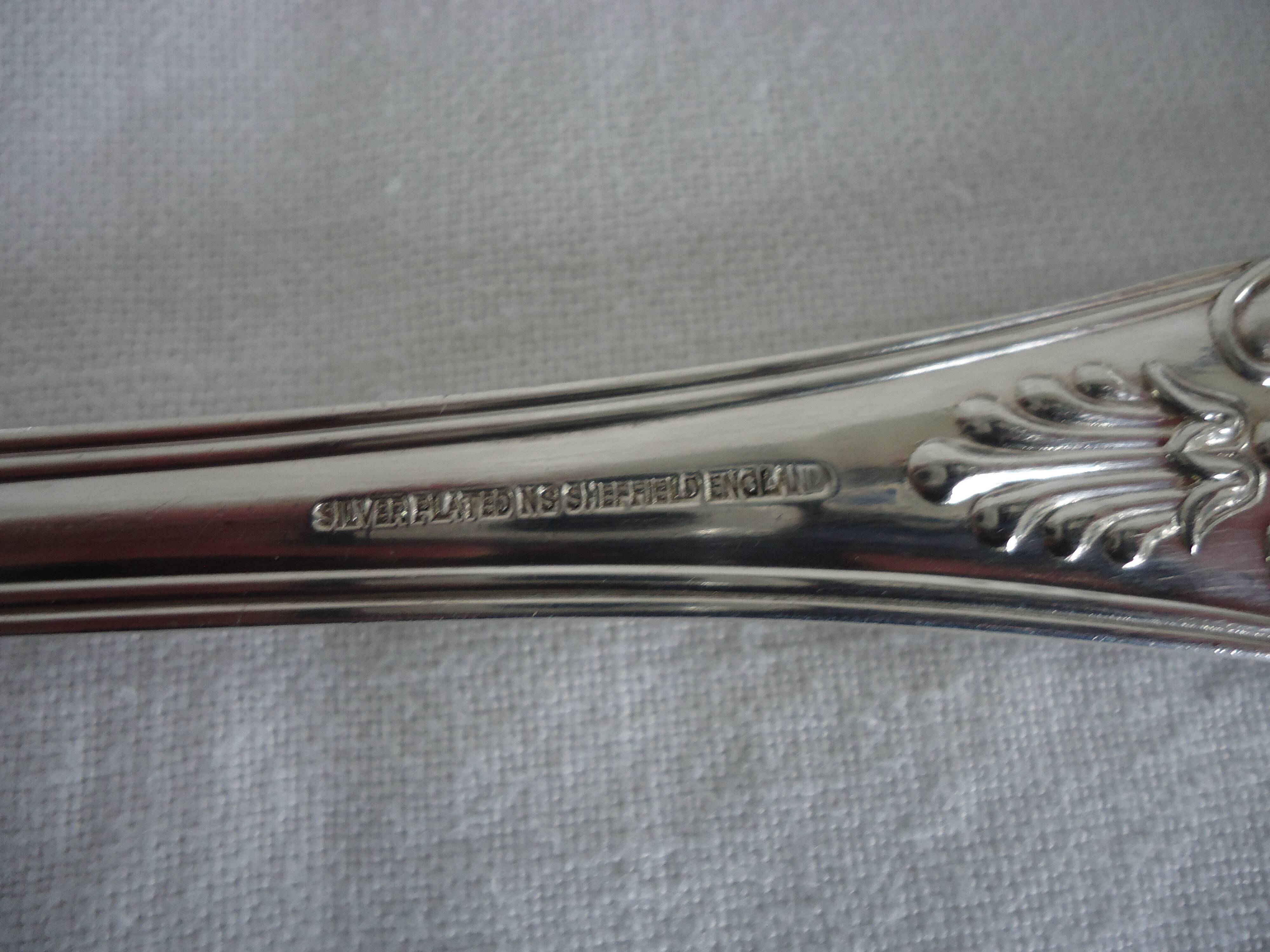 Paire de couverts de service, plaqué argent sheffield england