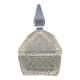 Cut glass sugar bowl