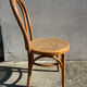 Set of 4 bentwood bistro chairs with caning.