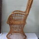 Emmanuelle armchair for child rattan and wicker vintage 1960