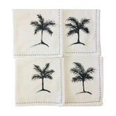 Serviettes de table peintes à la main palmier