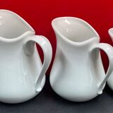 Series of 5 white milk jars cosy & trendy, guest room