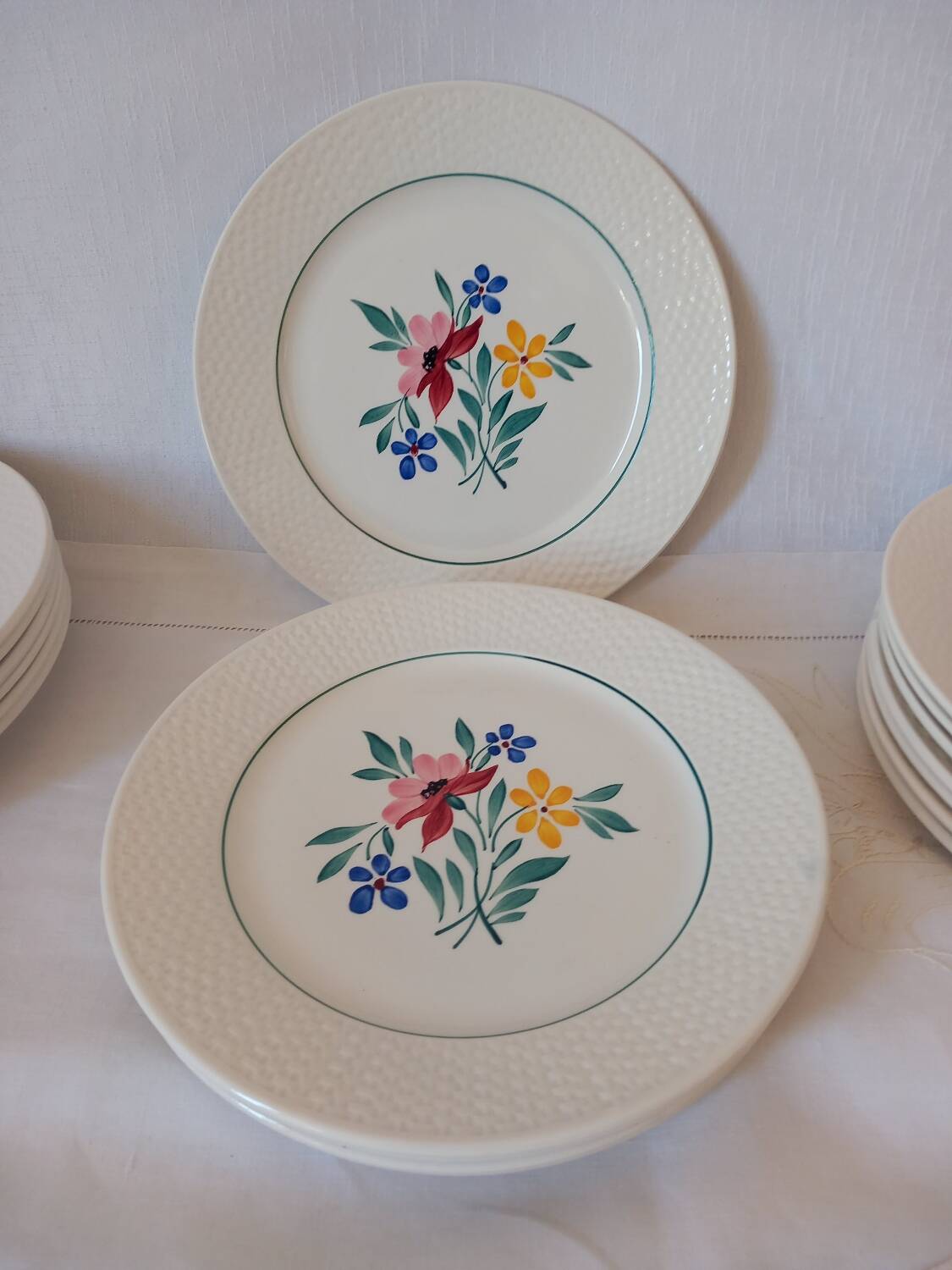 Assiettes Digoin et Sarreguemines Fabiola