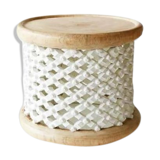 Natural white and brown wooden stool or bamileke stool or coffee table