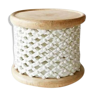 Natural white and brown wooden stool or bamileke stool or coffee table