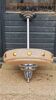 1930s Art Deco chandelier in glass and chromed metal