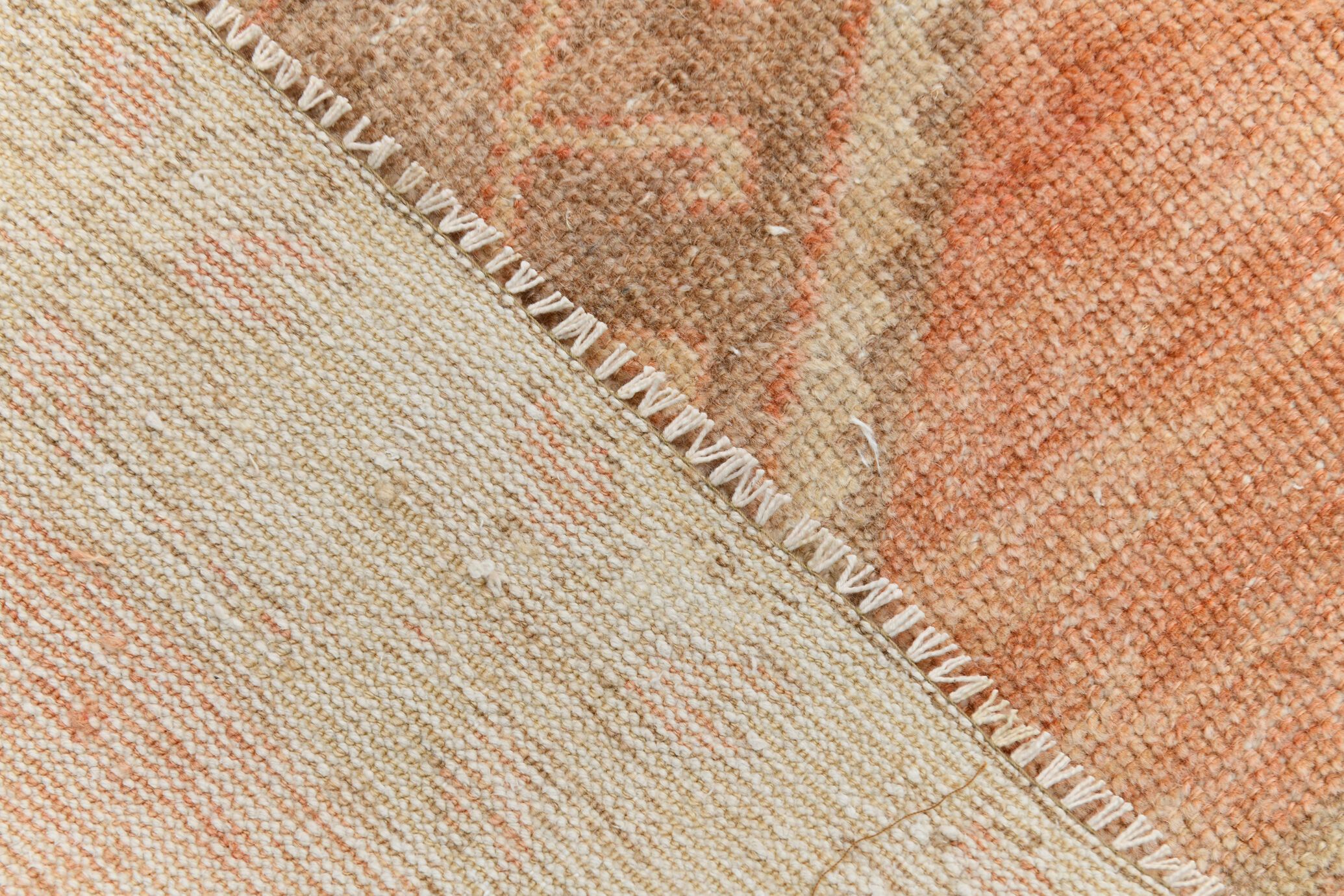 Orange and brown runner rug 78x393cm